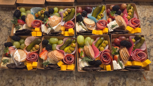 Individual charcuterie boxes and cups