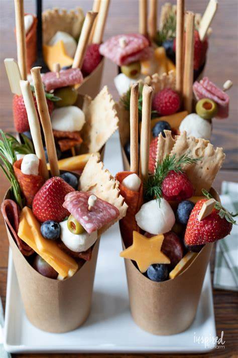 Individual charcuterie boxes and cups
